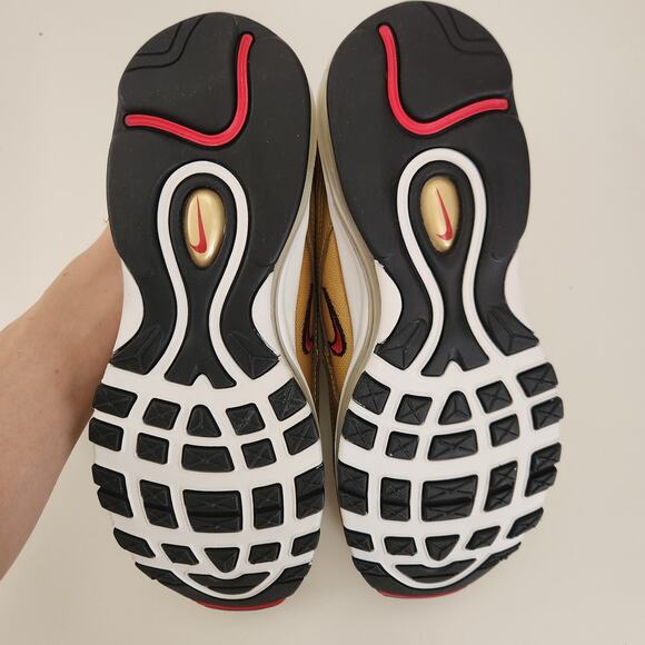 Women's Nike air max 97 OG  size 9.5  Metallic gold/varsity red  DQ91310700 - Picture 8 of 10